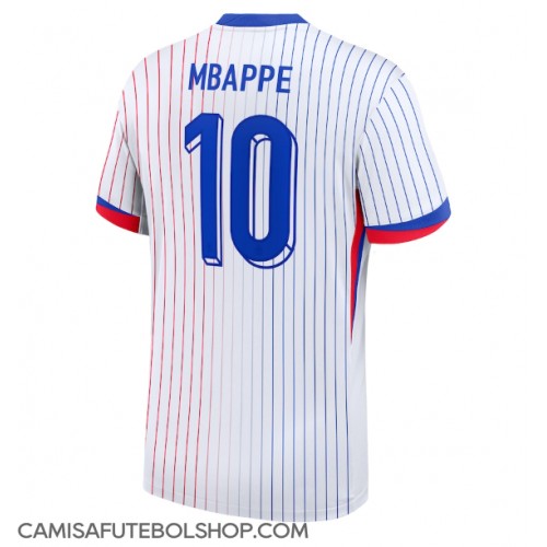 Camisa de time de futebol França Kylian Mbappe #10 Replicas 2º Equipamento Europeu 2024 Manga Curta